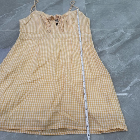 Women’s Lulus Music City Gingham Tie Front Spaghetti Strap Mini Dress Small - Picture 15 of 16